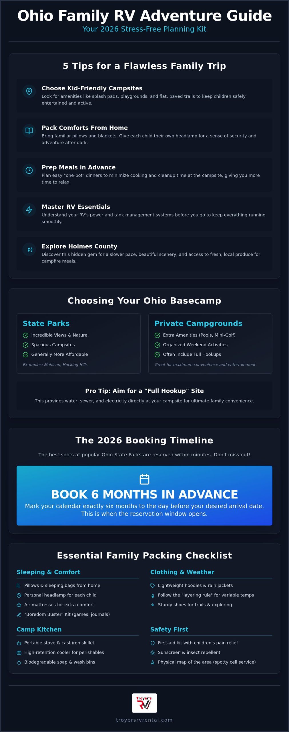 The Ultimate Family Friendly RV Rental Ohio Checklist: 2026 Planning Guide