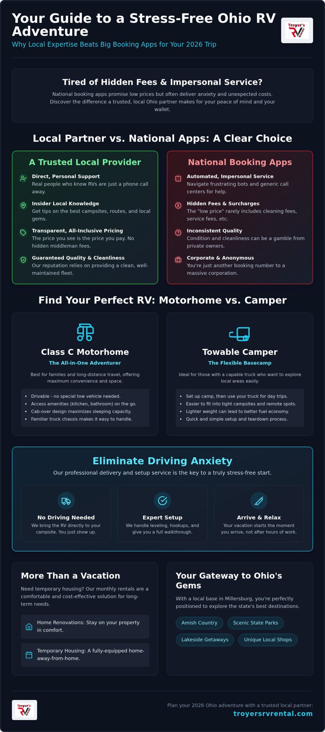 Motorhome Rental in Ohio: Stress-Free Travel Guide 2026